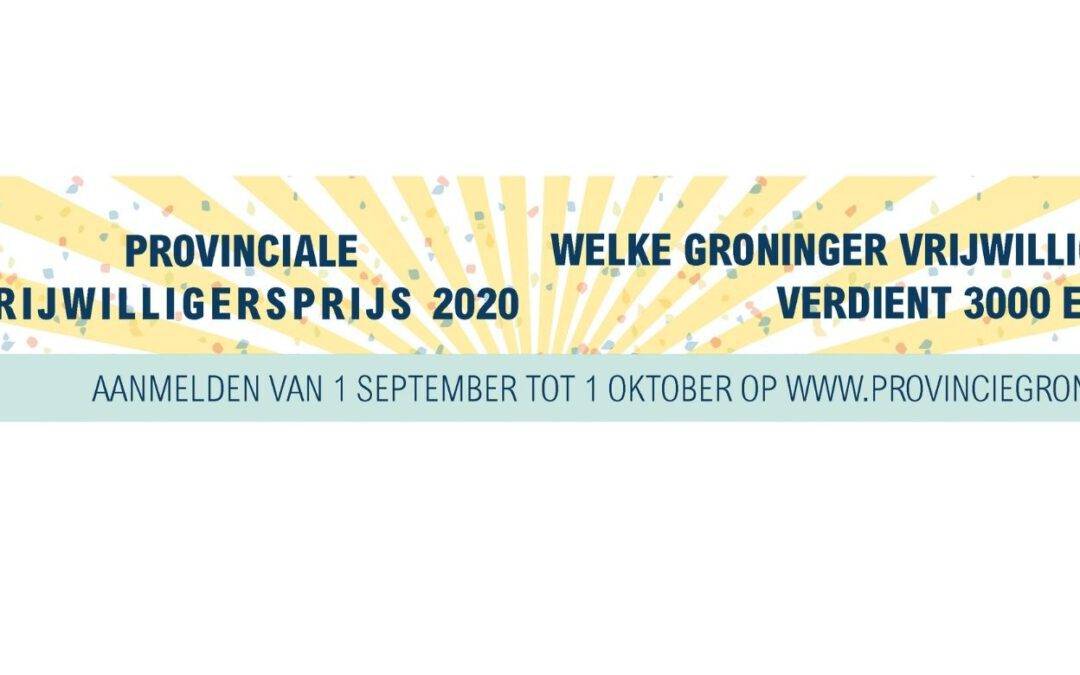 Win € 3000.- :Provinciale Vrijwilligersprijs 2020 provincie Groningen - Cultuur Platform Oldambt
