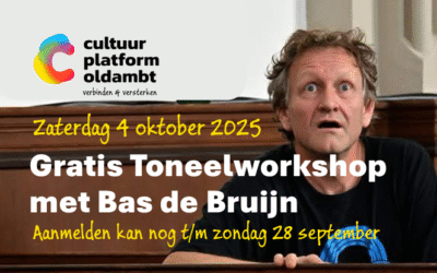 Zaterdag 4 oktober: Toneelworkshop met Bas de Bruijn